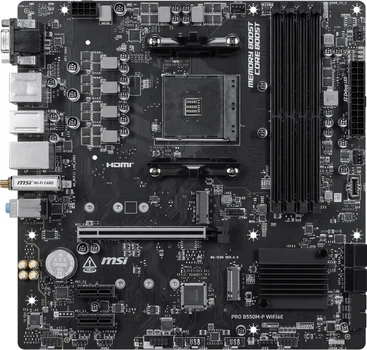 Материнська плата MSI PRO B550M-P WIFI6E (sAM4, AMD B550, PCI-Ex16)