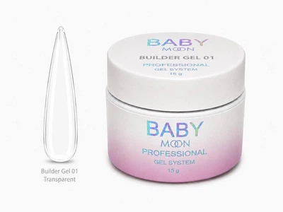 Гель для наращивания моделирующий BABY Moon Builder Gel №01, 15 мл