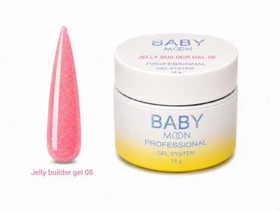 Гель-желе для наращивания ногтей BABY Moon Jelly Builder Gel №08, 15 мл