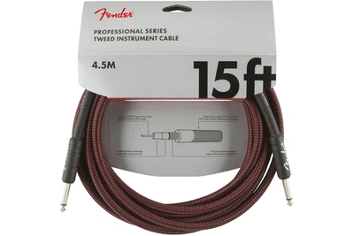 Кабель инструментальный FENDER CABLE PROFESSIONAL SERIES 15' RED TWEED