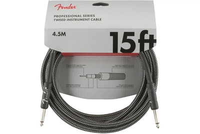Кабель инструментальный FENDER CABLE PROFESSIONAL SERIES 15' GREY TWEED