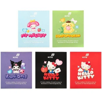 Зошит 12 аркуші, клітинка, софт тач + УФ лак об'ємний, Hello Kitty-2 Kite HK26-238-2