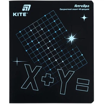Зошит предметний 48 арк., клітинка, софт тач+УФ, Lumen, алгебра Kite K26-240-3