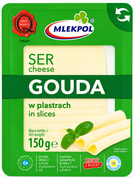 Сир нарізка Mlekpol Гауда 150 г