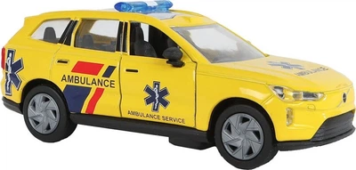 Karetka pogotowia Kids Globe Volvo E x 90 NL metalowa ze światłem i dźwiękiem (8713219596982)