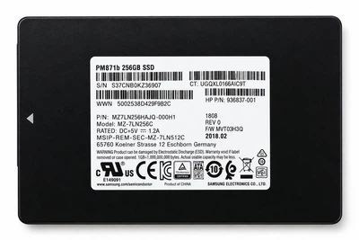 SSD диск 2.5 SATA 256GB Samsung PM871b б/у