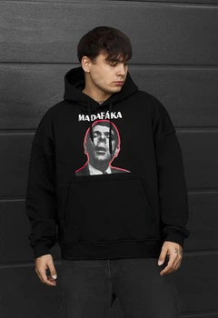 Чоловічий худі стаф черне оверсайз на флісі спортивна кофта Staff mada oversize fleece XL (407913)