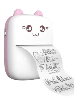 Портативний міні принтер термопринтер Mini printer Pink