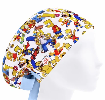 Медична шапочка жіноча HeadwearUniverse універсальна принт Сімпсони Гомер