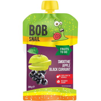 Пюре фруктове Bob Snail Смузі Яблуко-Чорна смородина пастеризоване 200г