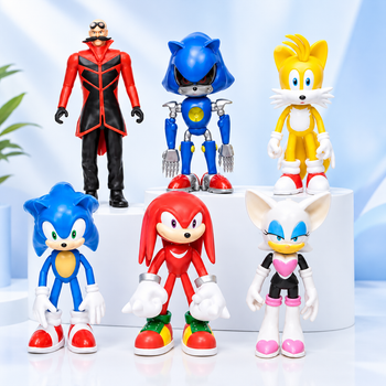Набор фигурок Sonic the Hedgehog 6 героев 11 см Соник, Тейлз, Наклз, Руж, Металл Соник, Доктор Эггман Подвижные фигурки
