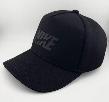 Мужская зимняя Бейсболка Тракер NIKE черная утепленная котон на флисе с ушами S (56- 57 см)