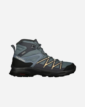 Трекінгові водовідштовхуючі черевики Salomon Daintree Mid GTX жіночі повсякденні гортекс чорні з сірим Розмір 38.5