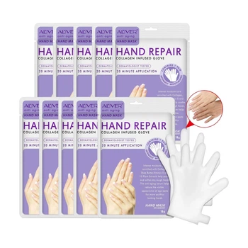 Набір масок-рукавичок для рук Aliver Anti-Aging Hand Repair Mask з екстрактом лаванди та колагеном 10 пар