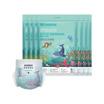 Подгузники для плавания Ocheers Маленький пловец 4XL (от 19 кг), 12 шт