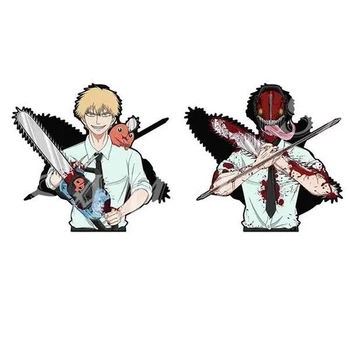 Голографическая наклейка Человек-бензопила Дэнджи Chainsaw Man Denji 13 x12 см(MS_CB668893C4E5)