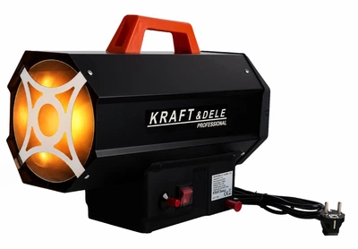 Газовая пушка для обогрева помещений 25 кВт Kraft&Dele KD11734 с редуктором и шлангом на пропан-бутане для рабочих помещений
