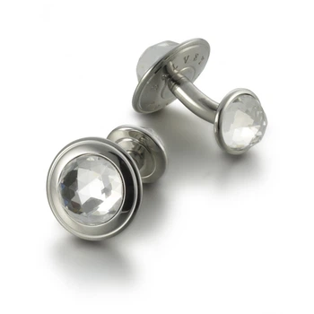 Запонки Dalvey Signature Titan Swarovski Crystal Clear Прозорий D70024