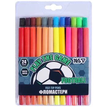 Фломастери Yes 24 кольори Football, 650602