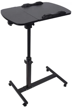 Stolik przyłóżkowy pod laptop NN D2 na kółkach z regulacją wysokości 60–90 cm i nachylenia blatów (5908249814257)