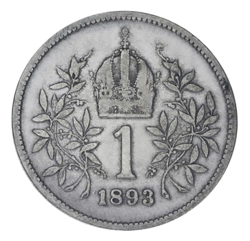 Монета Австрийско-Венгерская империя 1 крона 1893 Серебро F-VF