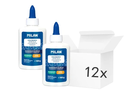 Zestaw klejów w płynie Milan Cola Blanca 100 g 12 szt (ZES8411574079897)