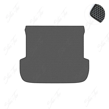 Коврик EVA/Ромб в багажник Star-Tex на Subaru Outback VII (BU) (2025 - ) с сабвуфером Серый + Черный
