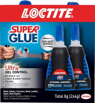 Суперклей Loctite швидкосохнучий ціаноакрилатний клей миттєвої дії прозорий (2 флакони по 4 гр)
