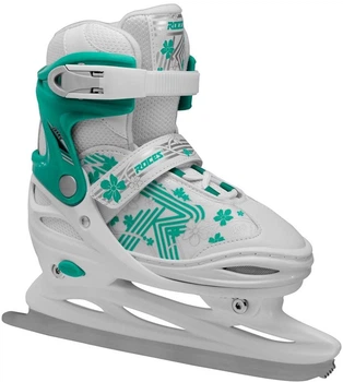 Łyżwy figurowe dziecięce Roces Jokey Ice 3.0 Girl regulowane Biało-turkusowe (450708 06)