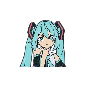 Значок пин Вокалоид Хацунэ Мику Vocaloid Hatsune Miku 5 см(MS_2ECCED334474)