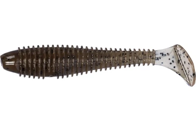 Силикон X-Fish Guddi Fat 4" (4шт/уп), цвет: Green Pumpkin Black Flake (4334007004)