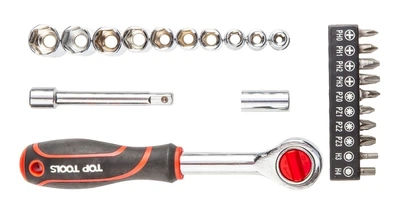 Набір ключів торцевих 1/4" 23 шт Top Tools 38D505