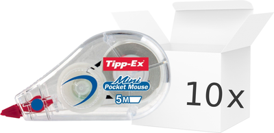 Набір коректорів стрічкових BIC Tipp-Ex Mini Pocket Mouse 5 м x 5 мм 10 шт (0070330512085)