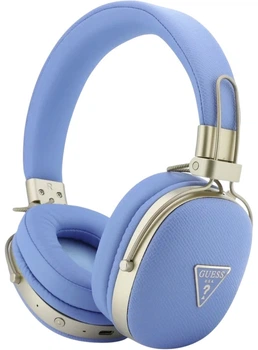 Słuchawki Guess Grained Triangle Gold Logo Blue (3666339673673)