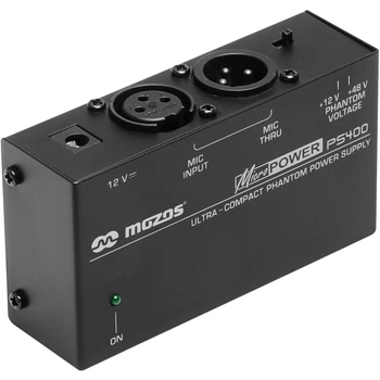 Блок фантомного живлення 12/48 В для XLR-мікрофонів Mozos PS400