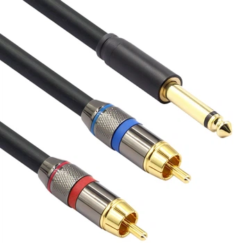 Аудіокабель Mozos MCABLE-2JT2R, 2 × jack 6,3 мм — 2 × RCA, 3 м