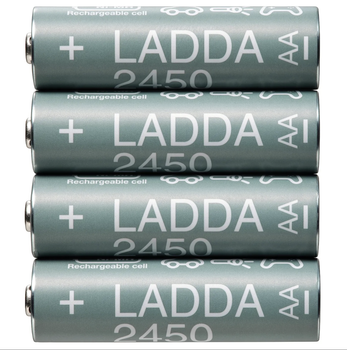 Аккумуляторная батарея, БЕЗ ЗАРЯДКИ!!! HR06 AA 1,2 В,2450 мАч, ИКЕА LADDA 505.046.92