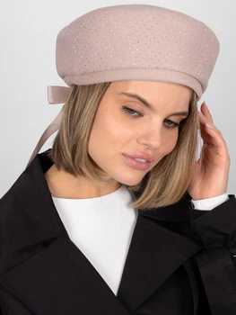 Шапка женская VILSS Strass Dolcezza Arco VL-2242-25-ds27-L 58-59 Розовая (ROZ6501064533)