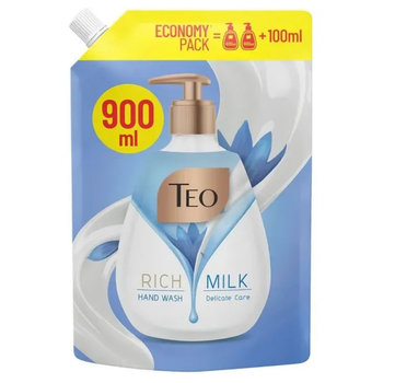 Рідке мило TEO змінний пакет Delicate Care 900 мл (3800024049255)