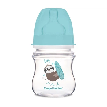 Пляшка антиколікова з широким отвором120мл PP Toys Canpol babies Easystart блакитна