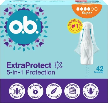 Тампони o.b. ExtraProtect Super 42 шт (3574661900377)