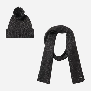 Комплект (шапка + шарф) жіночий Calvin Klein 104738342 One Size Чорний (1163104456)