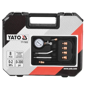 Компрессометр для бензиновых двигателей Yato 8 предметов (YT-73022)