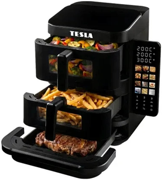 Frytkownica beztłuszczowa Tesla AirCook TrioZone Q636 XXL (AIRCKTZQ636XXLBLK)