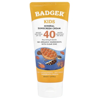 Сонцезахисний засіб Badger Kids Mineral Sunscreen Cream SPF 40 87 мл