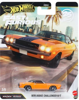 Колекційна машинка Hot Wheels Premium Fast & Furious 1970 Dodge Challenger R/T 1:64 (HNW46/JHW64) (0194735336906)