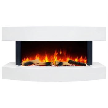 Настенный электрокамин ArtiFlame Lofoten AF48 с обогревом и звуковым эффектом (белый)