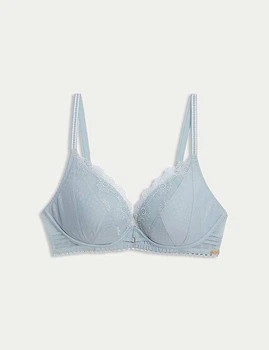 Бюстгальтер планж Marks & Spencer Rosie for Autograph без косточек с мягкими чашками голубой UK42E 95F (T81/6478N)