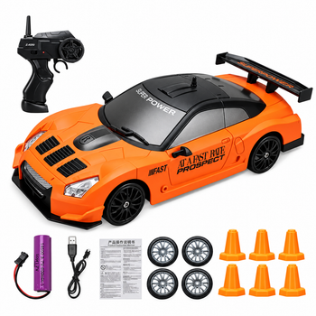 Дрифт Машинка R/C Racing Rally Drift Returns "Nissan GT-R GT1" Скоростная на Пульте Управления и LED фарами