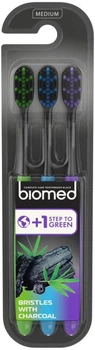 Zestaw szczoteczek do zębów BioMed o średniej twardości 3 szt (7640168935573)